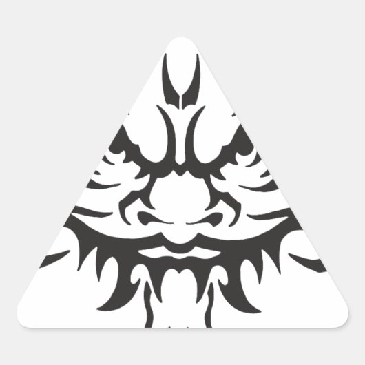 タトゥー日本のオニ悪魔 三角形シール (正面)