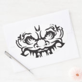 タトゥー日本のオニ悪魔 楕円形シール (封筒)