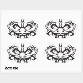 タトゥー日本のオニ悪魔 楕円形シール (シート)