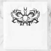 タトゥー日本のオニ悪魔 楕円形シール (バッグ)