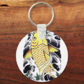 タトゥー日本のコイ魚デザイン キーホルダー (正面)