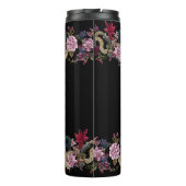 タトゥー日本のスタイルフローラヘビ タンブラー (裏面)