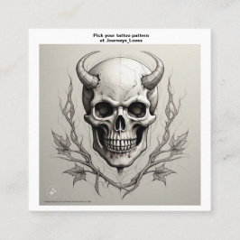 タトゥー柄の名刺 スクエア名刺