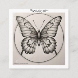 タトゥー柄の名刺 スクエア名刺