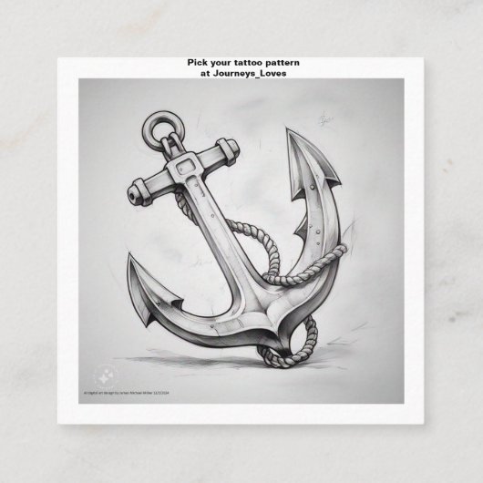 タトゥー柄の名刺 スクエア名刺 (裏面)