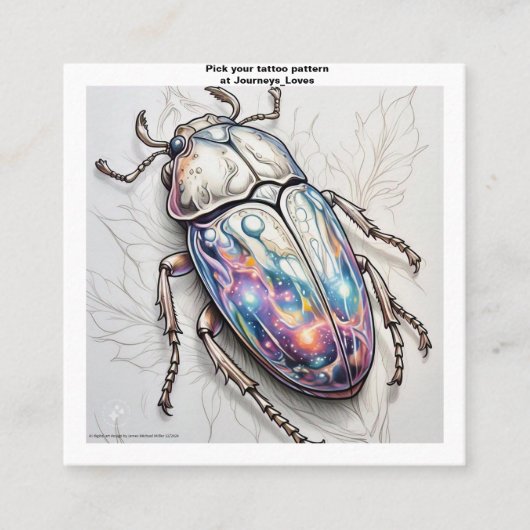 タトゥー柄の名刺 スクエア名刺 (正面)