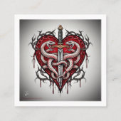 タトゥー柄の名刺 スクエア名刺 (裏面)