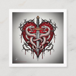 タトゥー柄の名刺 スクエア名刺