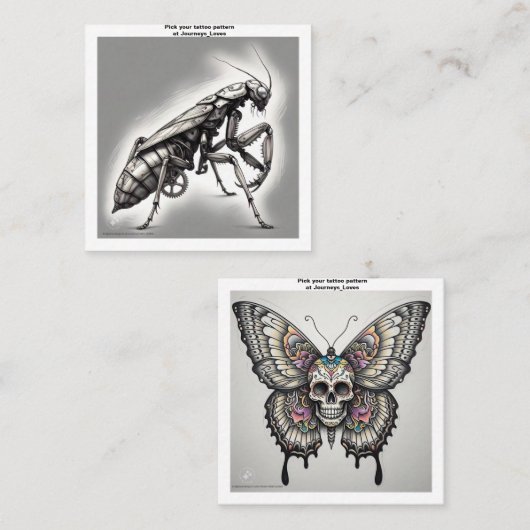 タトゥー柄の名刺 スクエア名刺 (正面/裏面)