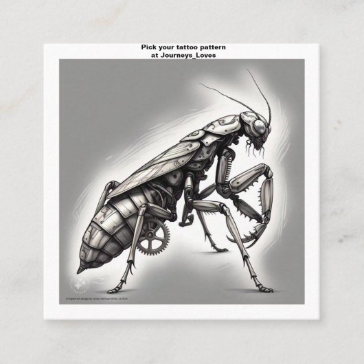 タトゥー柄の名刺 スクエア名刺 (正面)