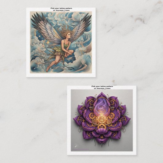 タトゥー柄の名刺 スクエア名刺 (正面/裏面)