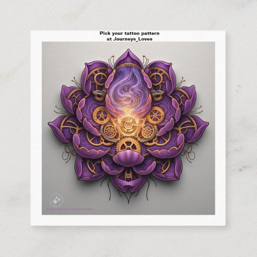 タトゥー柄の名刺 スクエア名刺 (裏面)