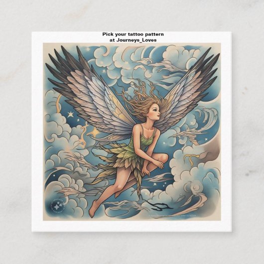 タトゥー柄の名刺 スクエア名刺 (正面)