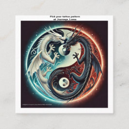 タトゥー柄の名刺 スクエア名刺