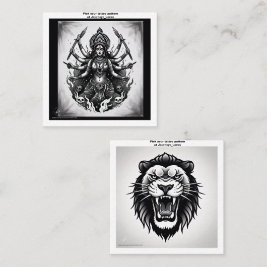 タトゥー柄の名刺 スクエア名刺 (正面/裏面)