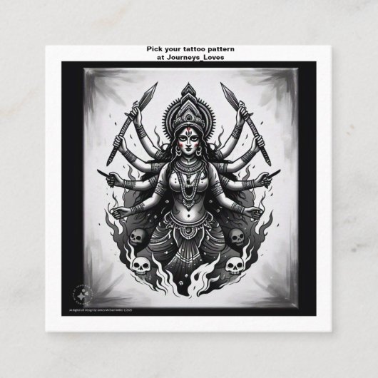 タトゥー柄の名刺 スクエア名刺 (正面)