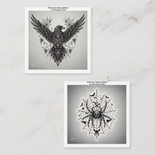 タトゥー柄の名刺 スクエア名刺 (正面/裏面)