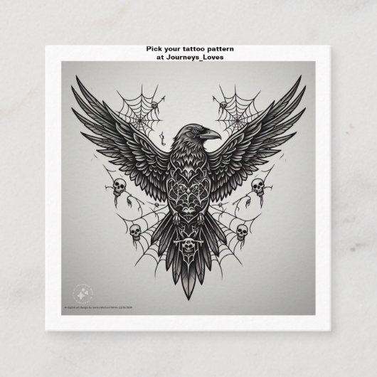 タトゥー柄の名刺 スクエア名刺 (正面)