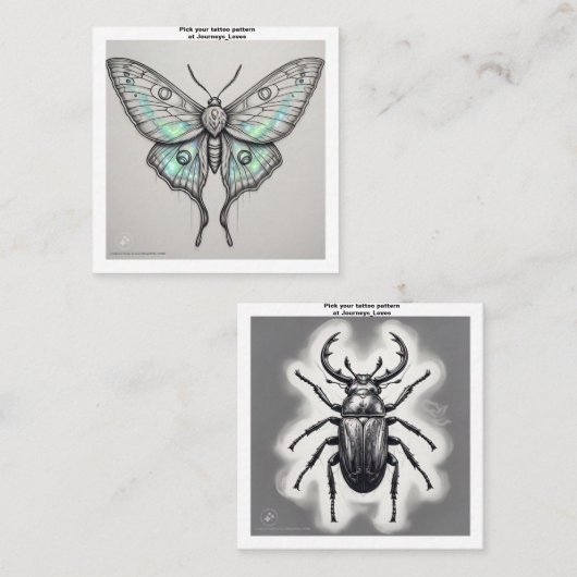 タトゥー柄の名刺 スクエア名刺 (正面/裏面)