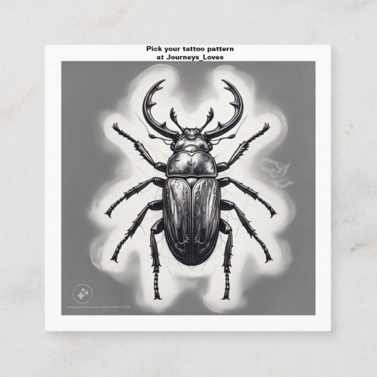 タトゥー柄の名刺 スクエア名刺 (裏面)