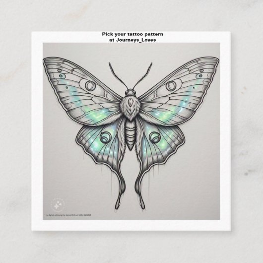 タトゥー柄の名刺 スクエア名刺 (正面)