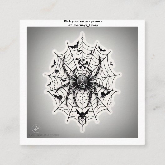 タトゥー柄の名刺 スクエア名刺 (裏面)