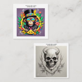 タトゥー柄の名刺 スクエア名刺 (正面/裏面)