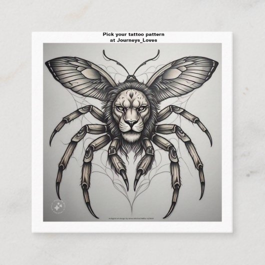 タトゥー柄の名刺 スクエア名刺 (正面)