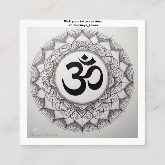 タトゥー柄の名刺 スクエア名刺 (裏面)