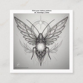 タトゥー柄の名刺 スクエア名刺