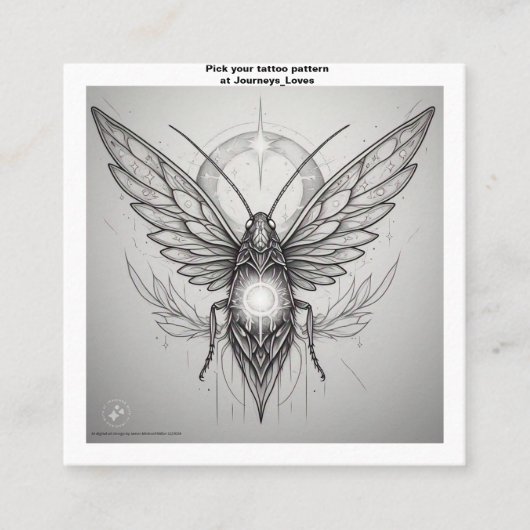 タトゥー柄の名刺 スクエア名刺 (正面)