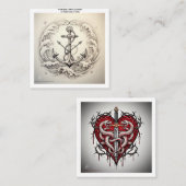 タトゥー柄の名刺 スクエア名刺 (正面/裏面)