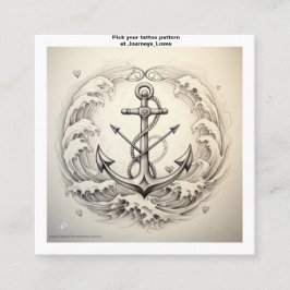 タトゥー柄の名刺 スクエア名刺