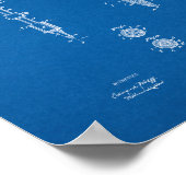 タトゥー機械特許 – 青写真 ポスター (角)