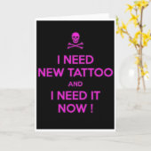 タトゥー空白のグリーティングカード カード (黄色い花)