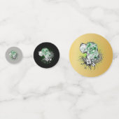 タトゥー素晴らし金ゴールドブラックダン コンフェッティ (正面)