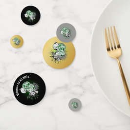 タトゥー素晴らし金ゴールドブラックダン コンフェッティ