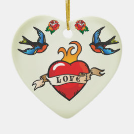 タトゥー結婚式の引き出物オーナメント セラミックオーナメント