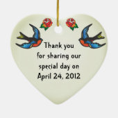 タトゥー結婚式の引き出物オーナメント セラミックオーナメント (裏面)