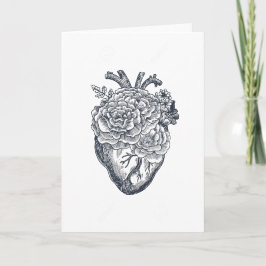 タトゥー解剖学的ハートカード カード (正面)
