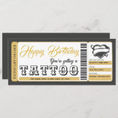 タトゥー証明書 誕生日ギフトカード 割引券 招待状 (正面/裏面)