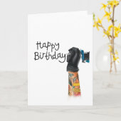 タトゥー誕生日カード カード (黄色い花)