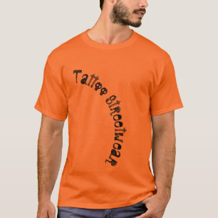 タトゥー通り衣服スカルフォント文字 Tシャツ