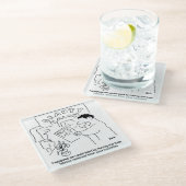 タトゥー除去at美しいサロンテーマ。おもしろい ガラスコースター (アングル)