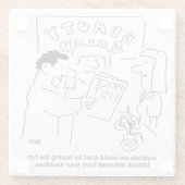 タトゥー除去at美しいサロンテーマ。おもしろい ガラスコースター (裏面)