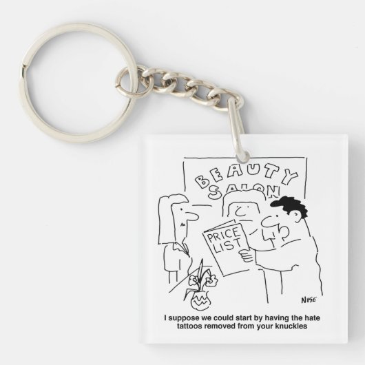 タトゥー除去at美しいサロンテーマ キーホルダー (正面)