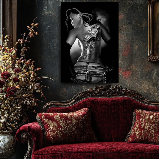 タトゥー黒白 ポスター