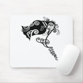 タトゥー黒花 マウスパッド (マウス)