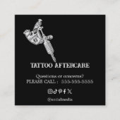 タトゥー アフターケアの説明 事業用名刺 スクエア名刺 (正面)
