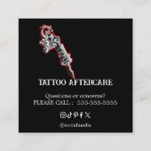 タトゥー アフターケア 説明 事業所 カード (正面)